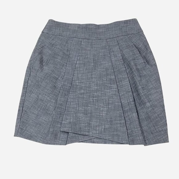 JW Petite 4p Grey mini skirt with zipper closure Cotton/Polyester Blend - Picture 1 of 5